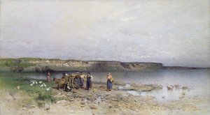 Der Balaton mit dem Ufer von Akarattya, 1885